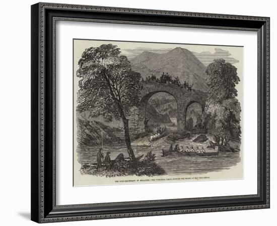 The Lord-Lieutenant in Killarney, the Viceregal Barge Shooting the Rapids of Old Weir-Bridge-null-Framed Giclee Print