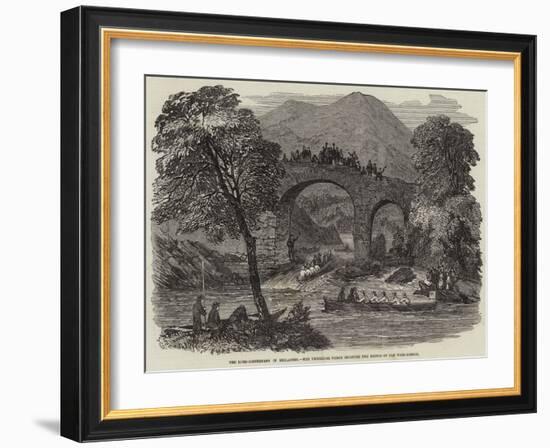 The Lord-Lieutenant in Killarney, the Viceregal Barge Shooting the Rapids of Old Weir-Bridge-null-Framed Giclee Print