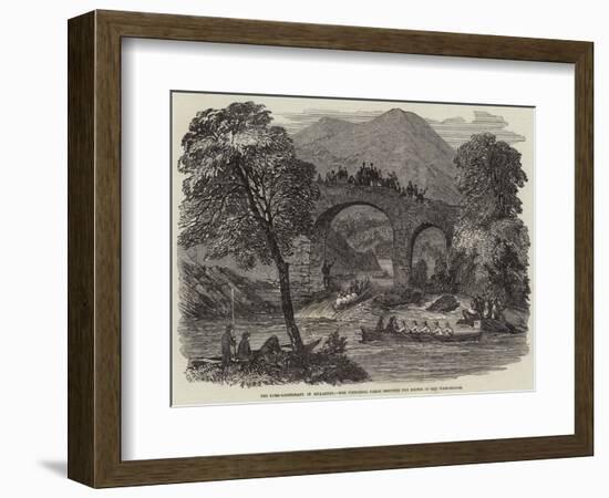 The Lord-Lieutenant in Killarney, the Viceregal Barge Shooting the Rapids of Old Weir-Bridge-null-Framed Giclee Print