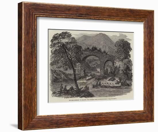 The Lord-Lieutenant in Killarney, the Viceregal Barge Shooting the Rapids of Old Weir-Bridge-null-Framed Giclee Print