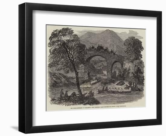 The Lord-Lieutenant in Killarney, the Viceregal Barge Shooting the Rapids of Old Weir-Bridge-null-Framed Giclee Print