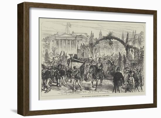 The Lord Mayor's Procession Crossing London Bridge-null-Framed Giclee Print