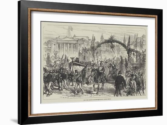 The Lord Mayor's Procession Crossing London Bridge-null-Framed Giclee Print