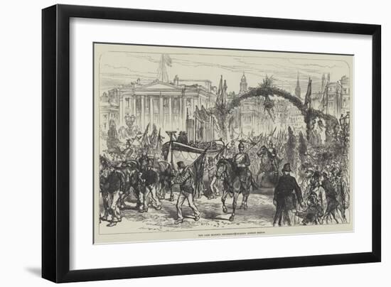 The Lord Mayor's Procession Crossing London Bridge-null-Framed Giclee Print