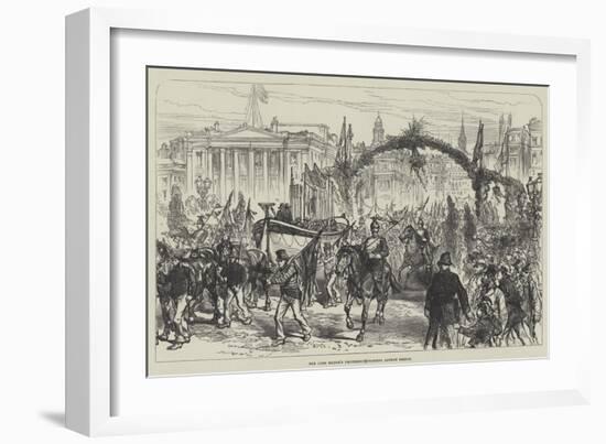 The Lord Mayor's Procession Crossing London Bridge-null-Framed Giclee Print