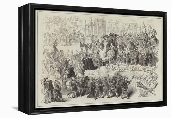 The Lord Mayor's Procession in the 17th Century-null-Framed Premier Image Canvas