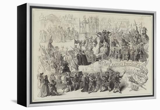 The Lord Mayor's Procession in the 17th Century-null-Framed Premier Image Canvas