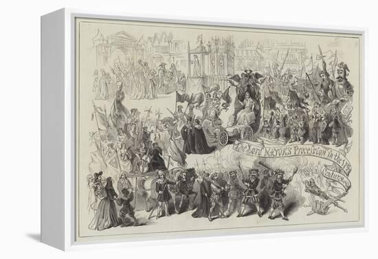 The Lord Mayor's Procession in the 17th Century-null-Framed Premier Image Canvas