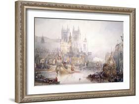 The Lord Mayor's Show at Westminster, 1830-David Roberts-Framed Giclee Print