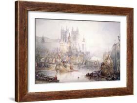 The Lord Mayor's Show at Westminster, 1830-David Roberts-Framed Giclee Print