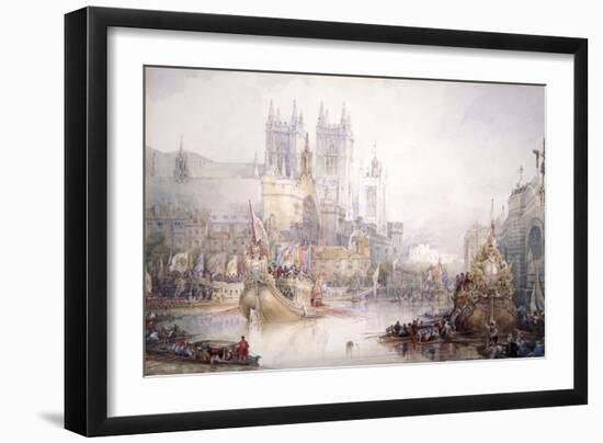 The Lord Mayor's Show at Westminster, 1830-David Roberts-Framed Giclee Print