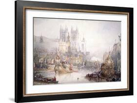 The Lord Mayor's Show at Westminster, 1830-David Roberts-Framed Giclee Print