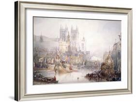 The Lord Mayor's Show at Westminster, 1830-David Roberts-Framed Giclee Print