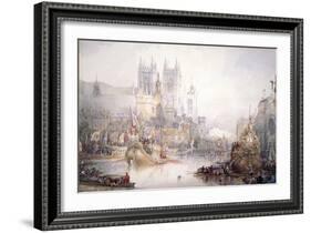 The Lord Mayor's Show at Westminster, 1830-David Roberts-Framed Giclee Print