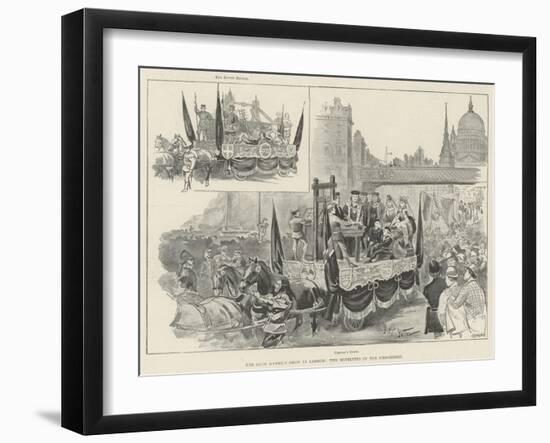 The Lord Mayor's Show in London, Two Novelties in the Procession-null-Framed Giclee Print