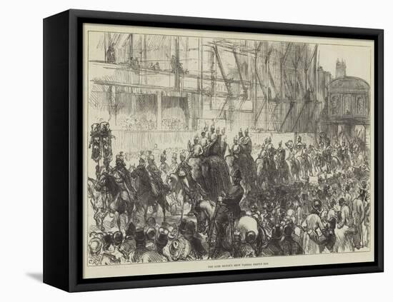 The Lord Mayor's Show Passing the Temple Bar-Charles Robinson-Framed Premier Image Canvas