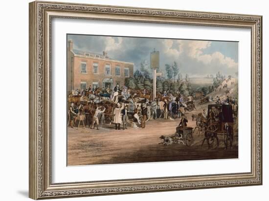 The Lord Nelson Inn, Cheam, 1838 (Coloured Engraving)-James Pollard-Framed Giclee Print