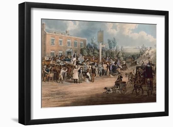 The Lord Nelson Inn, Cheam, 1838 (Coloured Engraving)-James Pollard-Framed Giclee Print