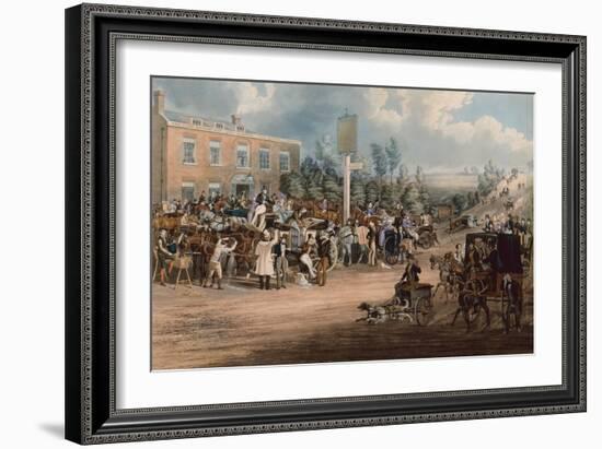 The Lord Nelson Inn, Cheam, 1838 (Coloured Engraving)-James Pollard-Framed Giclee Print