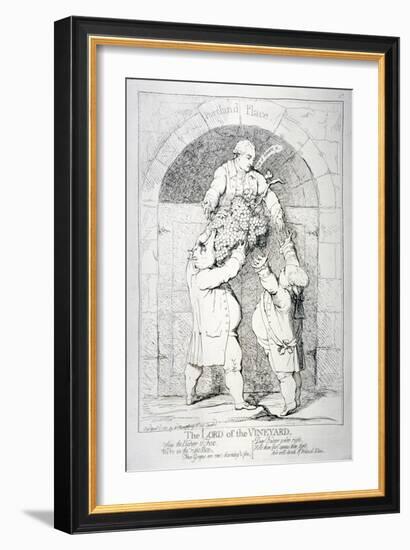 The Lord of the Vineyard, 1783-James Gillray-Framed Giclee Print