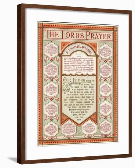 The Lord's Prayer in 14 Languages-English-Framed Giclee Print