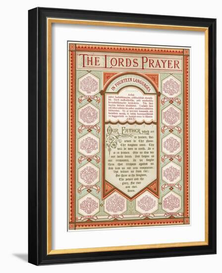 The Lord's Prayer in 14 Languages-English-Framed Giclee Print