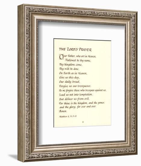 The Lord's Prayer-Unknown Unknown-Framed Art Print