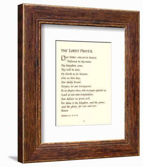 The Lord's Prayer-Unknown Unknown-Framed Art Print