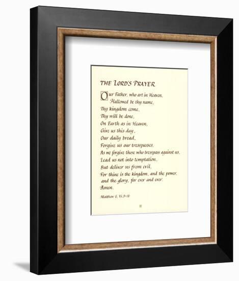 The Lord's Prayer-Unknown Unknown-Framed Art Print