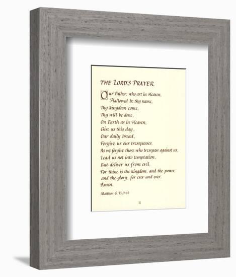 The Lord's Prayer-Unknown Unknown-Framed Art Print