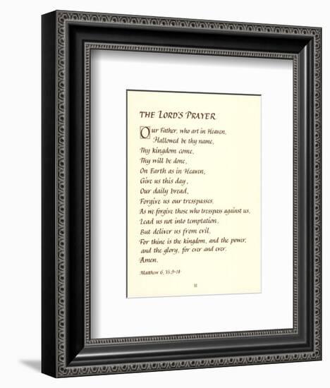 The Lord's Prayer-Unknown Unknown-Framed Art Print