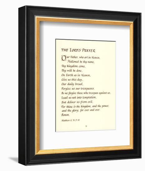 The Lord's Prayer-Unknown Unknown-Framed Art Print