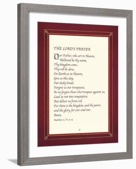 The Lord's Prayer-The Inspirational Collection-Framed Giclee Print