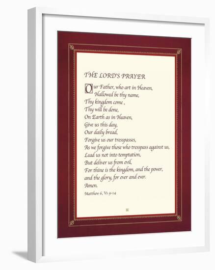 The Lord's Prayer-The Inspirational Collection-Framed Giclee Print