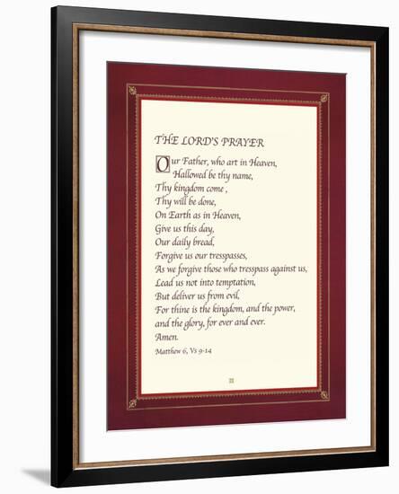 The Lord's Prayer-The Inspirational Collection-Framed Giclee Print