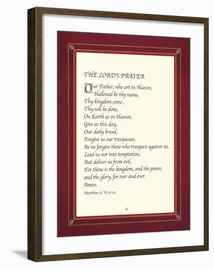 The Lord's Prayer-The Inspirational Collection-Framed Giclee Print