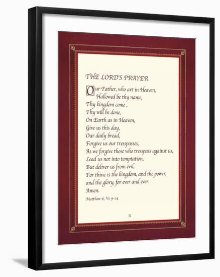 The Lord's Prayer-The Inspirational Collection-Framed Giclee Print