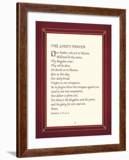 The Lord's Prayer-The Inspirational Collection-Framed Giclee Print