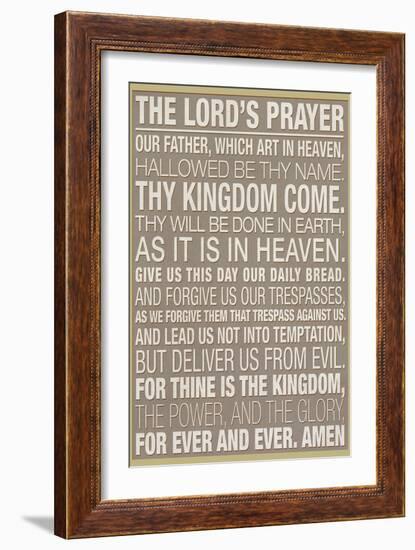 The Lord's Prayer-null-Framed Art Print