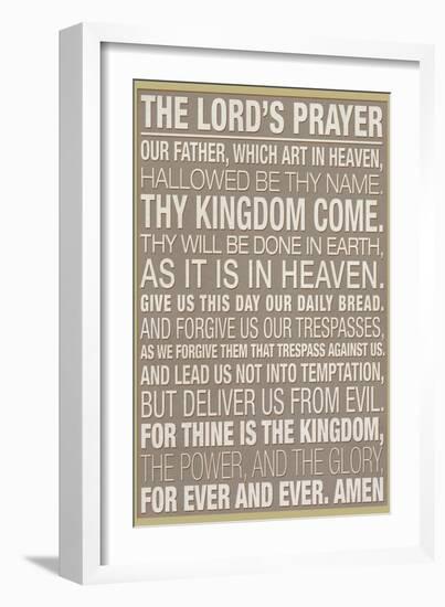 The Lord's Prayer-null-Framed Art Print