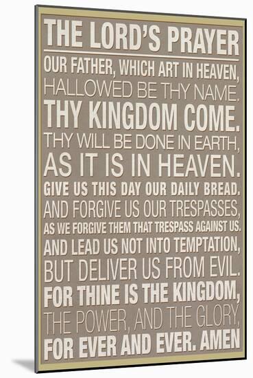 The Lord's Prayer-null-Mounted Art Print