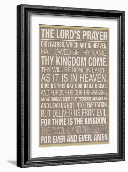 The Lord's Prayer-null-Framed Art Print