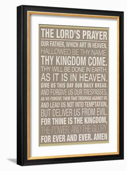 The Lord's Prayer-null-Framed Art Print