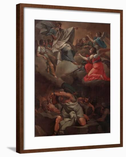 The Lord with the Archangel St. Michael Victorious over the Demons-Filippo Comerio-Framed Giclee Print