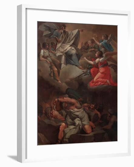 The Lord with the Archangel St. Michael Victorious over the Demons-Filippo Comerio-Framed Giclee Print
