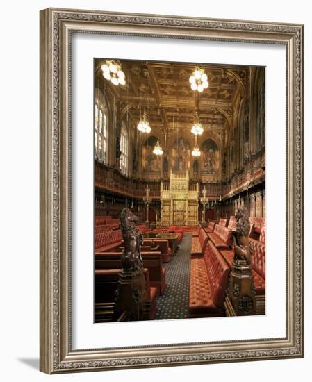 The Lords Chamber, House of Lords, Houses of Parliament, Westminster, London, England-Adam Woolfitt-Framed Photographic Print