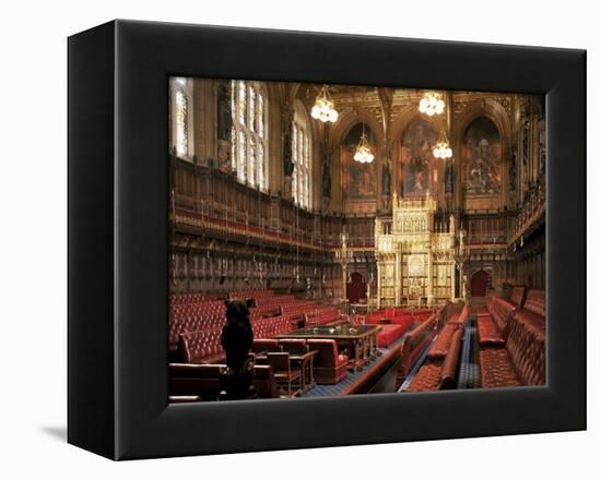 The Lords Chamber, House of Lords, Houses of Parliament, Westminster, London, England-Adam Woolfitt-Framed Premier Image Canvas