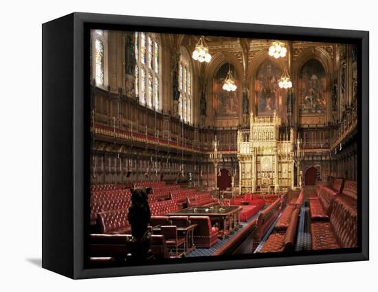The Lords Chamber, House of Lords, Houses of Parliament, Westminster, London, England-Adam Woolfitt-Framed Premier Image Canvas