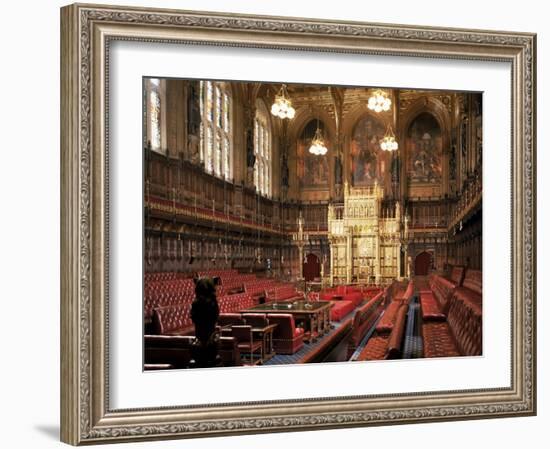 The Lords Chamber, House of Lords, Houses of Parliament, Westminster, London, England-Adam Woolfitt-Framed Photographic Print