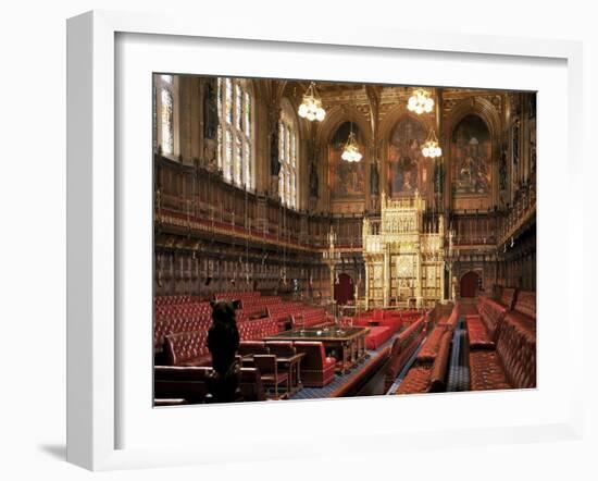 The Lords Chamber, House of Lords, Houses of Parliament, Westminster, London, England-Adam Woolfitt-Framed Photographic Print